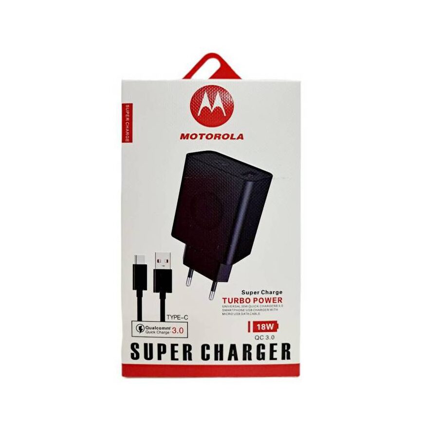 Cargador Motorola Turbo power Super charger  18W – Tipo C